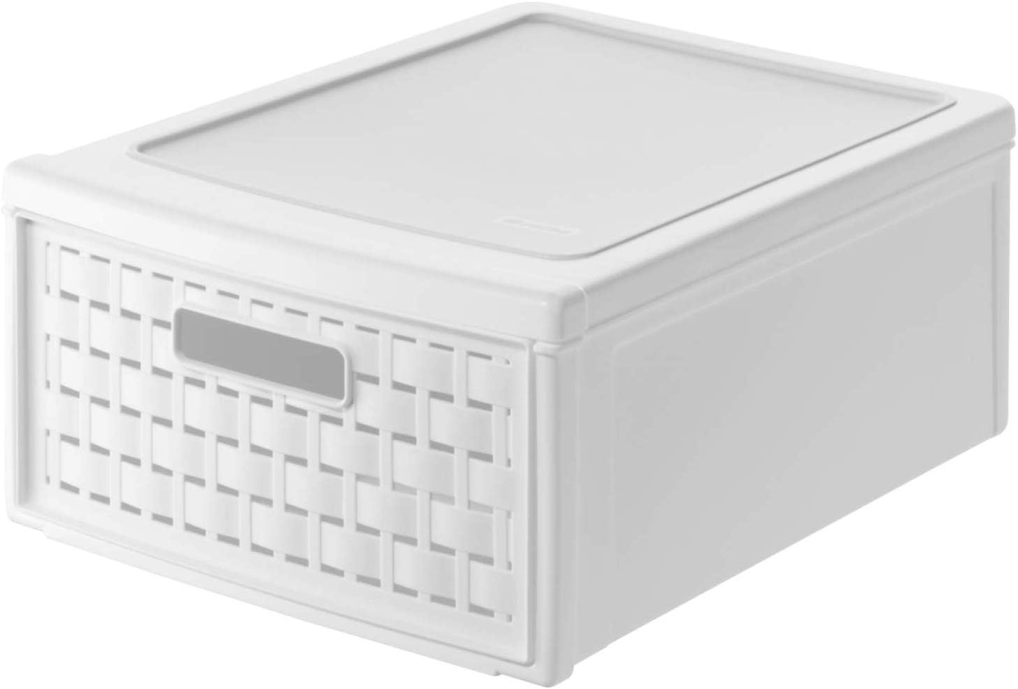 Organisateur à tiroir 19,2L aspect rotin Noir Taille M - 30% de remise
