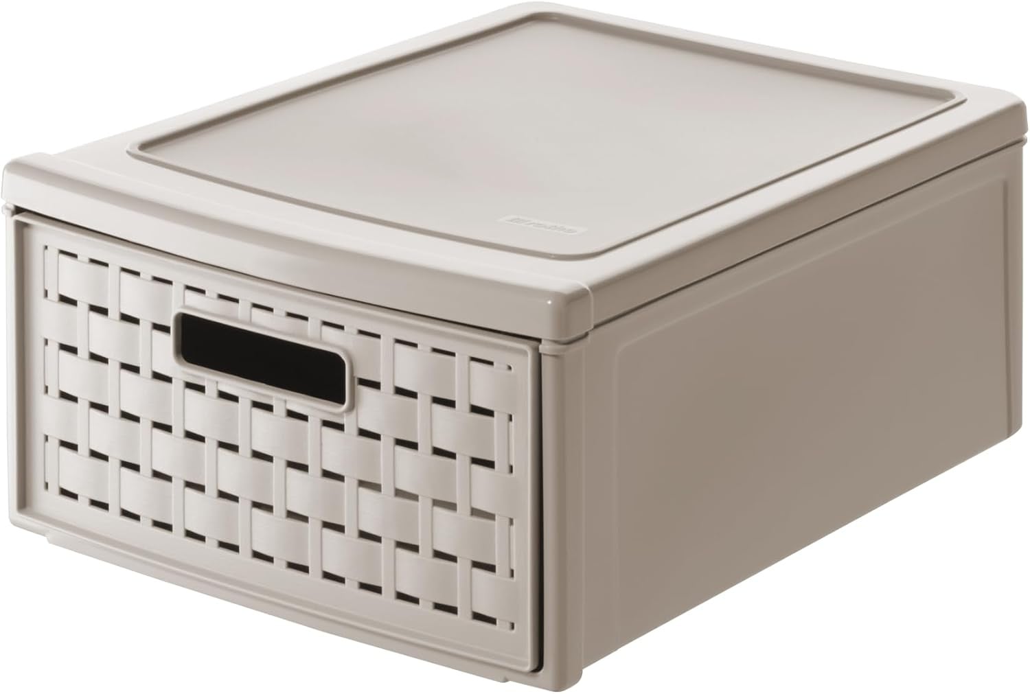 Organisateur à tiroir 19,2L aspect rotin Noir Taille M - 30% de remise