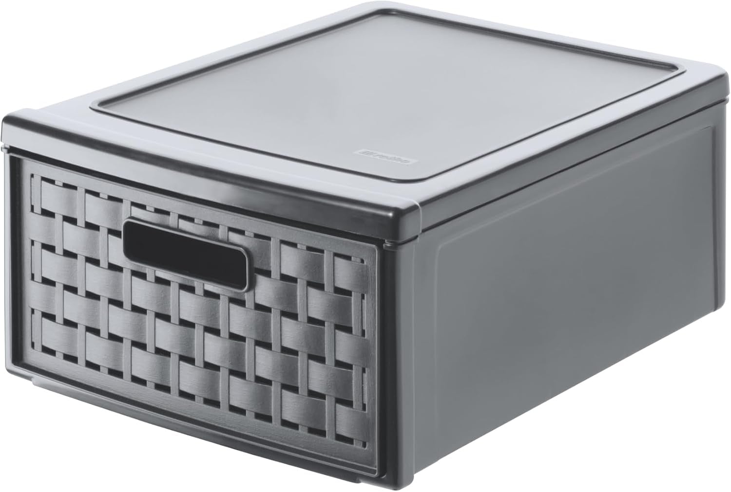 Organisateur à tiroir 19,2L aspect rotin Noir Taille M - 30% de remise