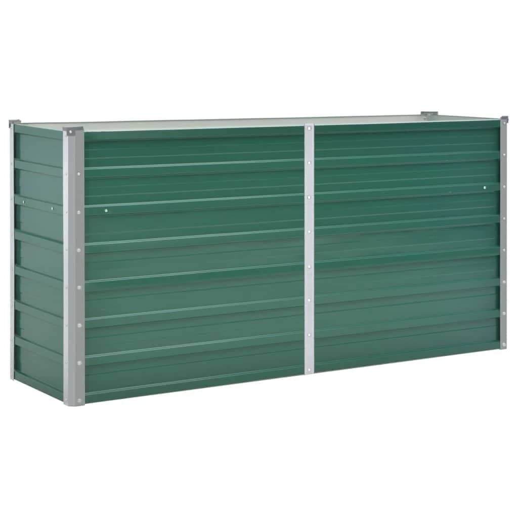 Jardinière surélevée en acier vert 160x40x77 cm - 33% de remise