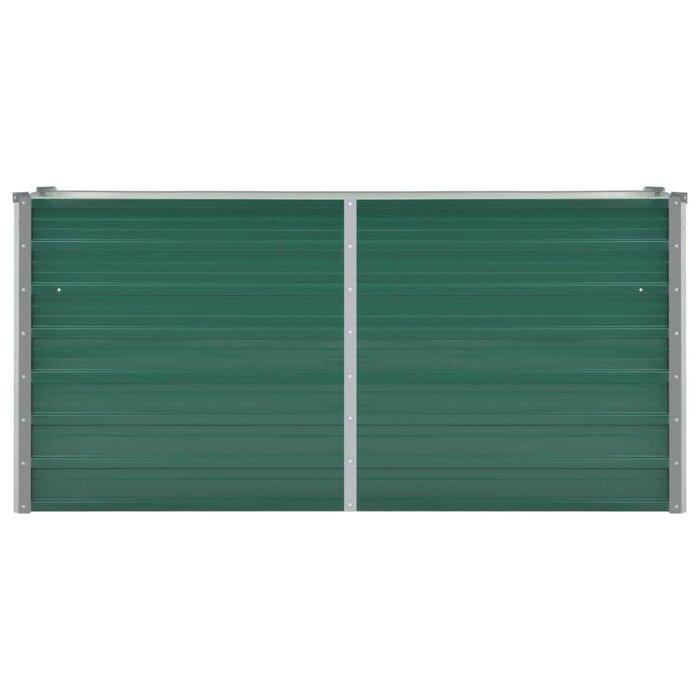 Jardinière surélevée en acier vert 160x40x77 cm - 33% de remise