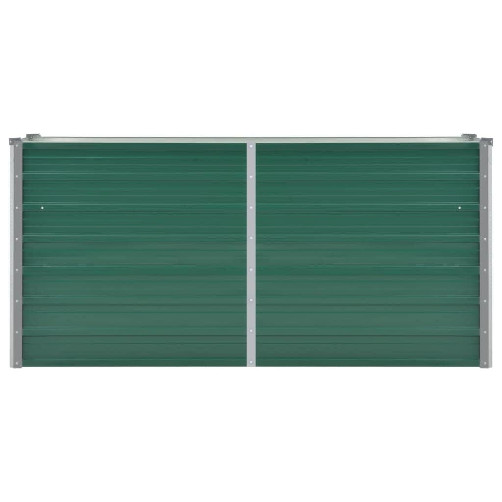 Jardinière surélevée en acier vert 160x40x77 cm - 33% de remise
