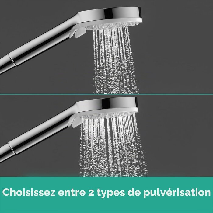 Ensemble de douche 65 cm blanc/chrome - 32% de remise