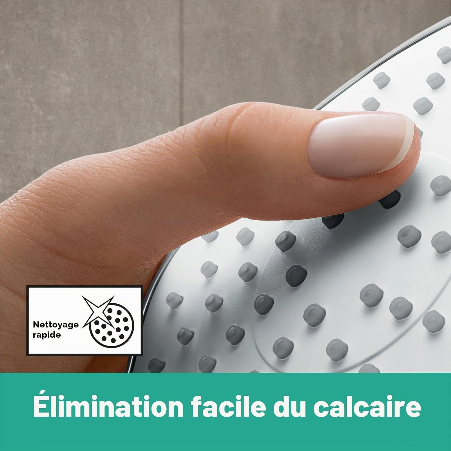 Ensemble de douche 65 cm blanc/chrome - 32% de remise