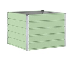 Vidaxl Jardinière en acier vert pastel 100x100x75 cm - 44% de remise
