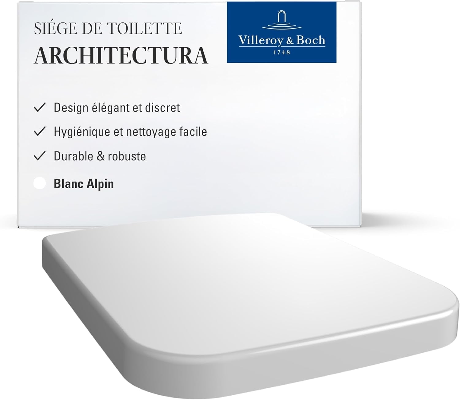 Abattant WC Rectangulaire Duroplast - Blanc - 34% de remise