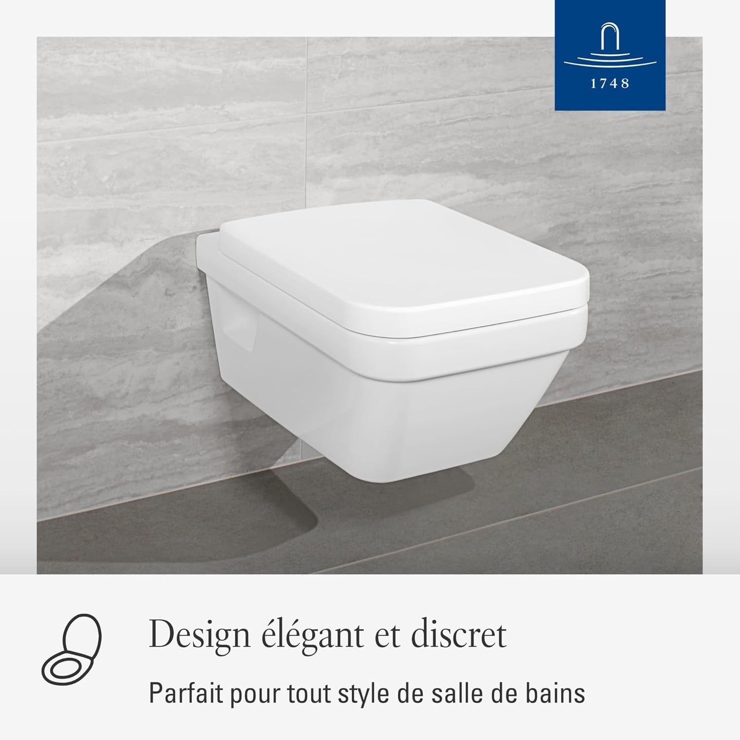 Abattant WC Rectangulaire Duroplast - Blanc - 34% de remise