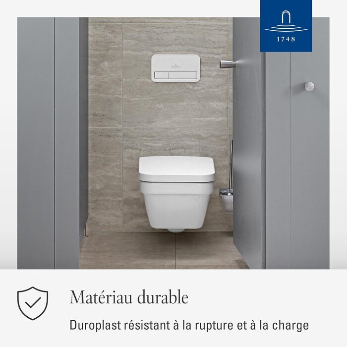 Abattant WC Rectangulaire Duroplast - Blanc - 34% de remise
