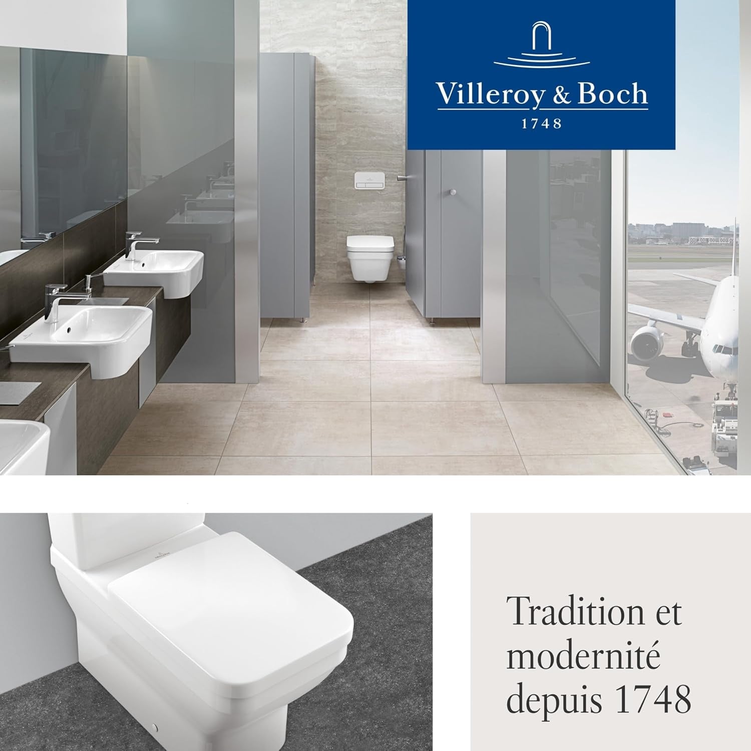 Abattant WC Rectangulaire Duroplast - Blanc - 34% de remise