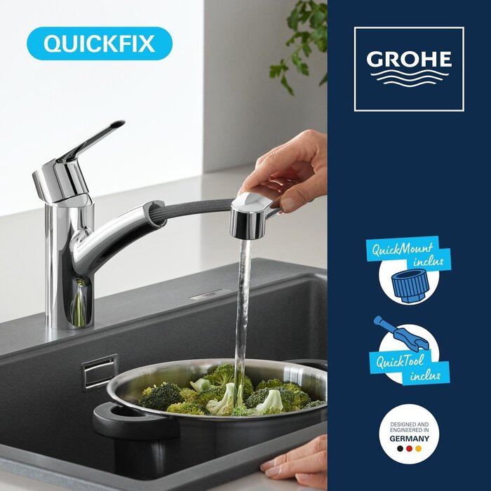 Mitigeur évier douchette 2 jets - 34% de remise