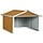 Abri pour tondeuse robot 92x97x63 cm en acier marron - 33% de remise