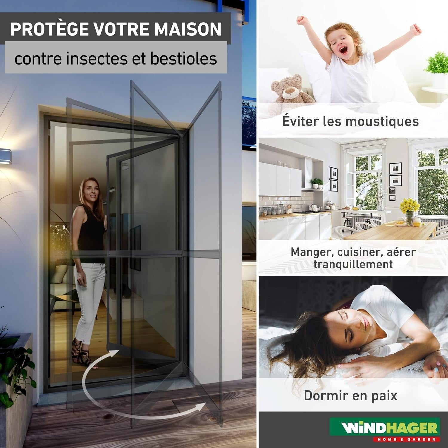 Porte moustiquaire pivotante 100x210 cm anthracite - 34% de remise