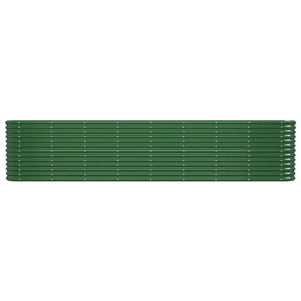 Jardinière surélevée ovale acier vert 332x40x68 cm - 34% de remise