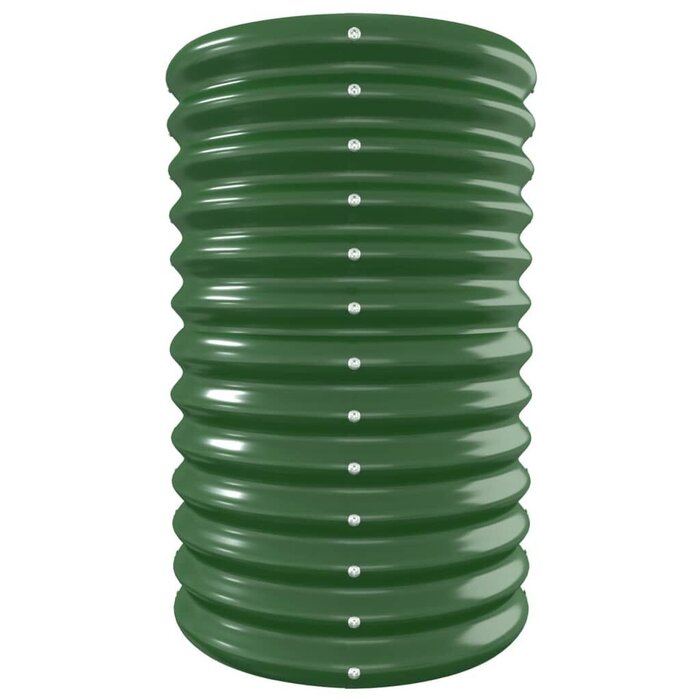 Jardinière surélevée ovale acier vert 332x40x68 cm - 34% de remise