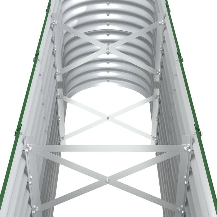 Jardinière surélevée ovale acier vert 332x40x68 cm - 34% de remise