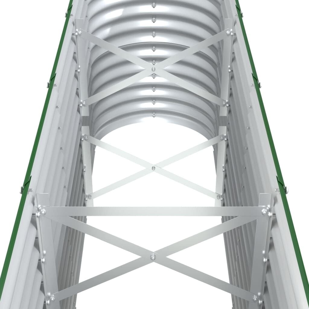 Jardinière surélevée ovale acier vert 332x40x68 cm - 34% de remise