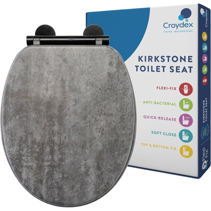 Abattant WC effet ardoise Flexi-Fix - 33% de remise
