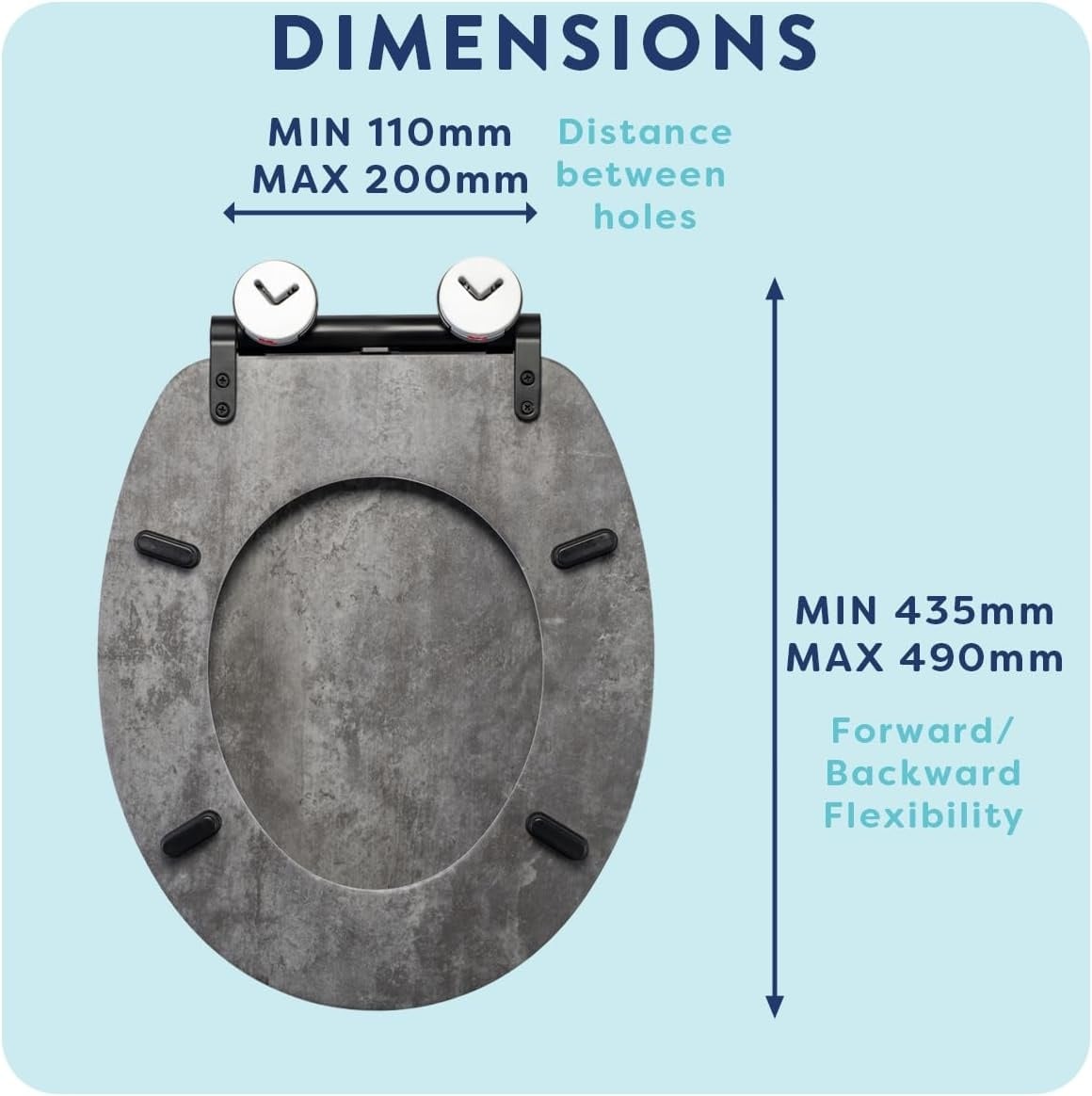 Abattant WC effet ardoise Flexi-Fix - 33% de remise