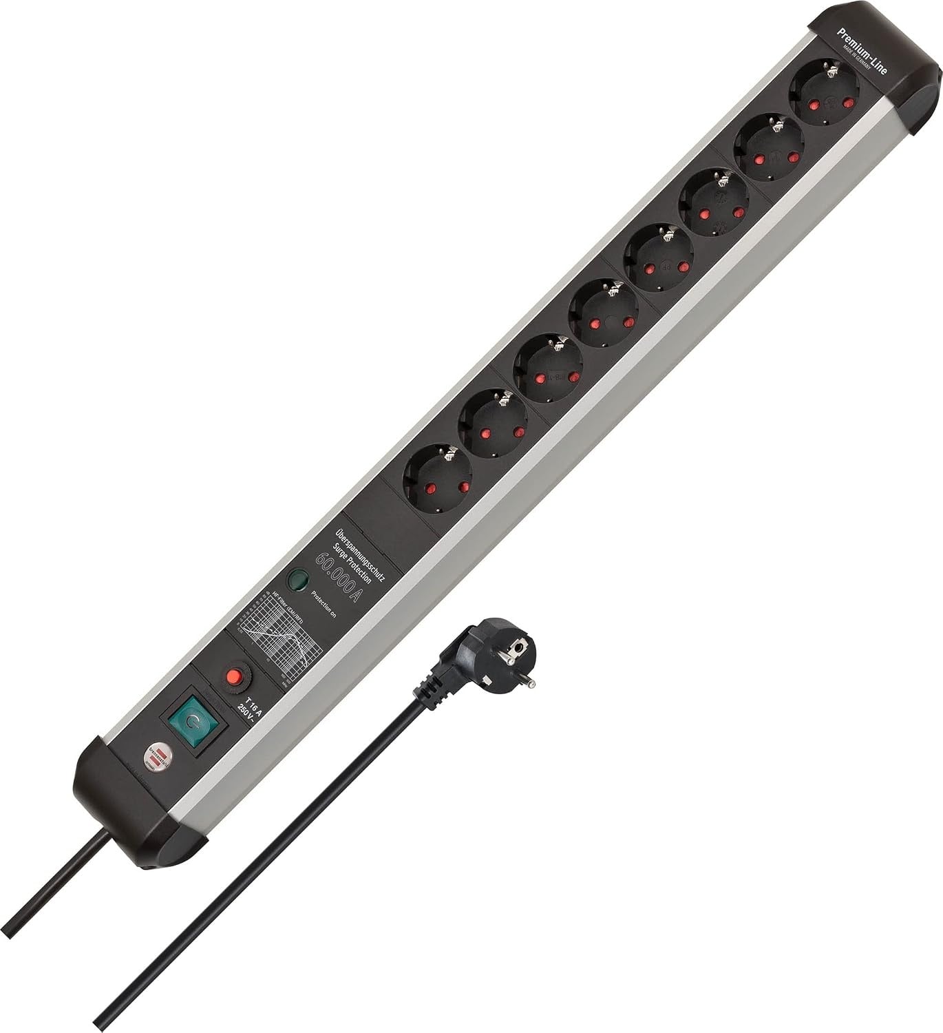 Multiprise 8 prises alu 3m - 34% de remise - Noir - Taille S