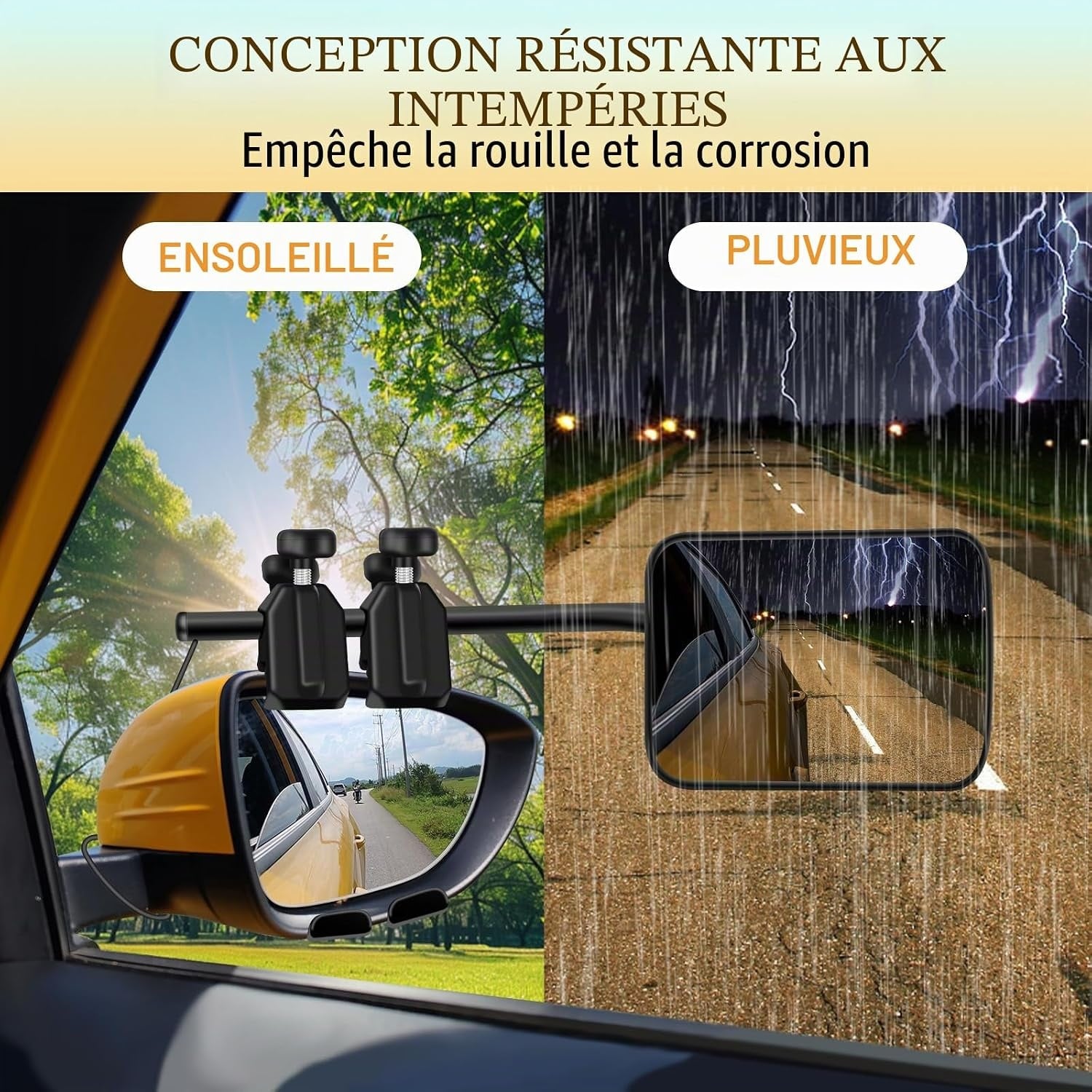 Rétroviseurs additionnels caravane universels - 32% de remise - Lot de 2