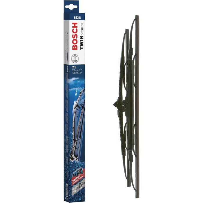 Kit Essuie-glaces Twin Spoiler 533S, noir, taille S - 29% de remise