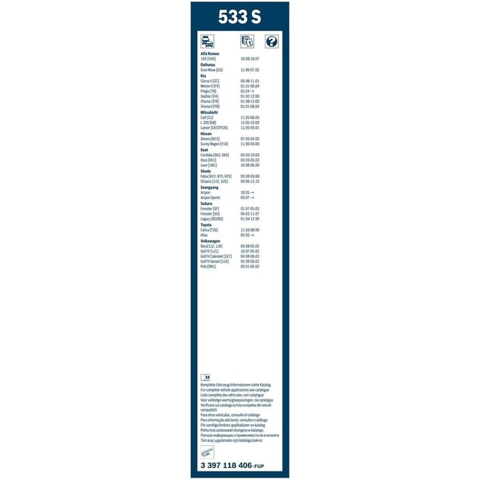 Kit Essuie-glaces Twin Spoiler 533S, noir, taille S - 29% de remise