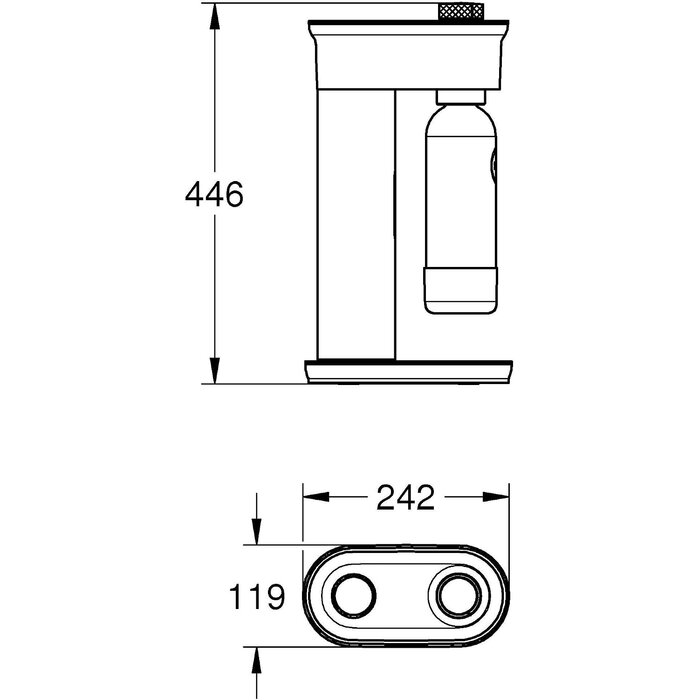 Machine à eau pétillante 850ml Noir - 34% de remise