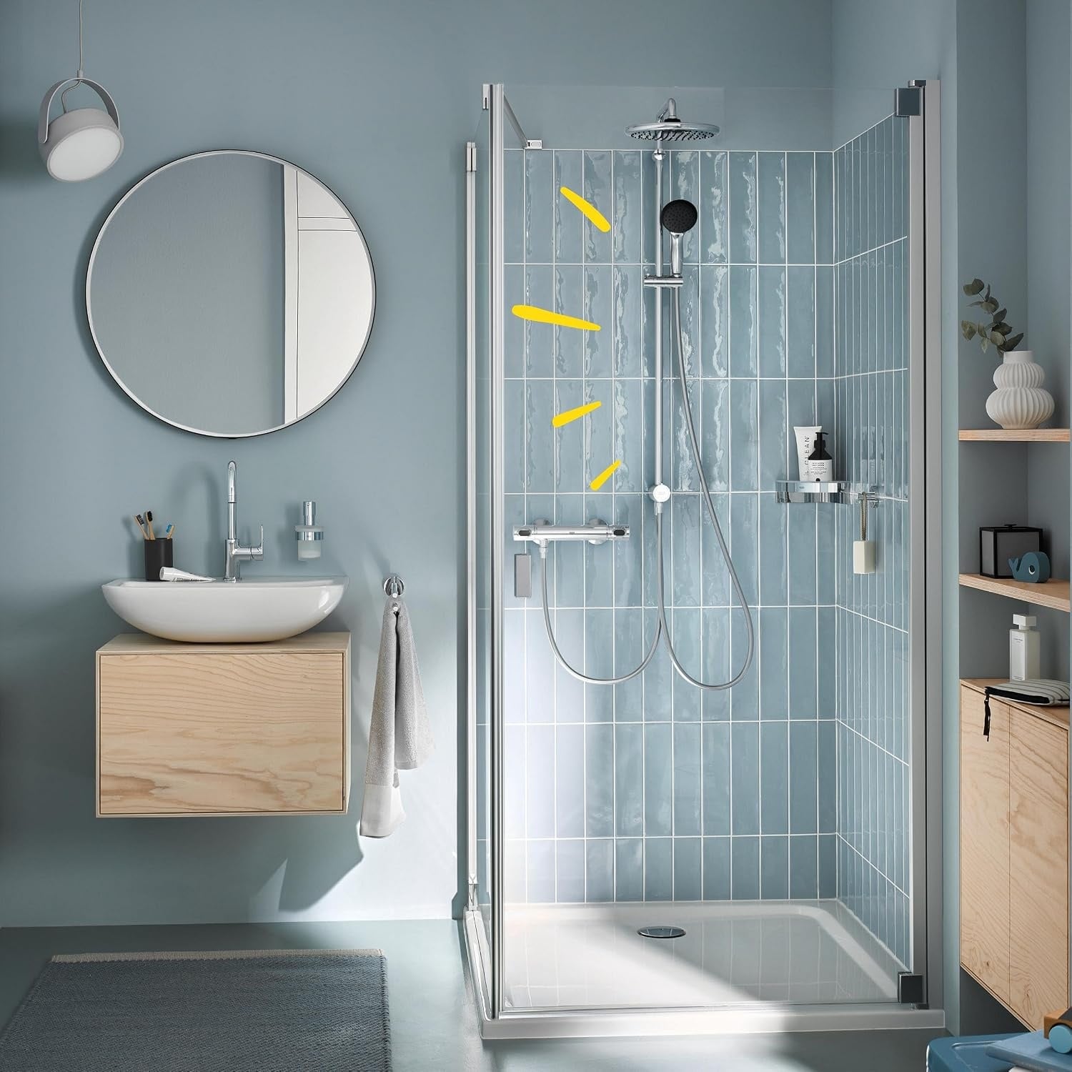 Système de douche 250 mm chrome L - 35% de remise