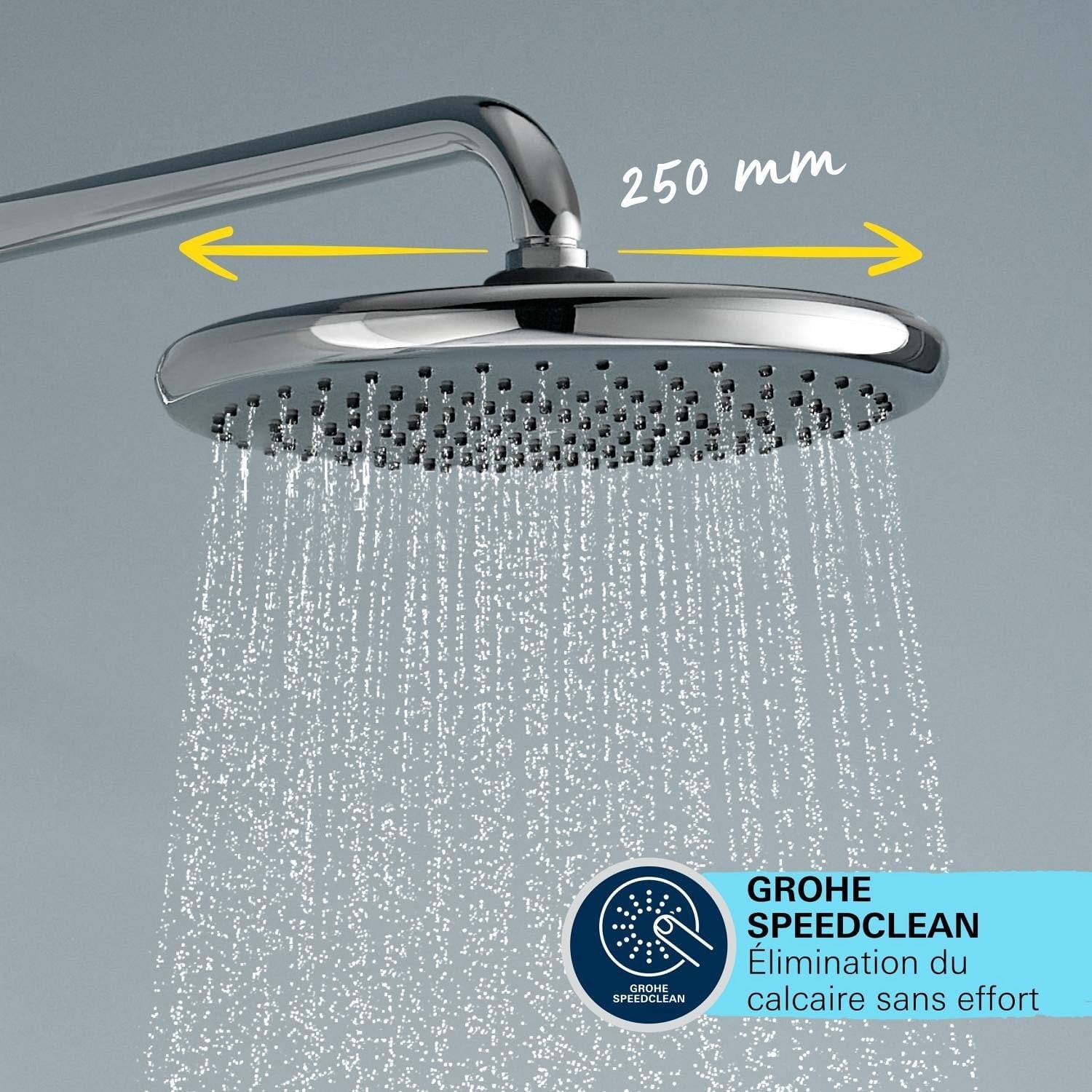 Système de douche 250 mm chrome L - 35% de remise