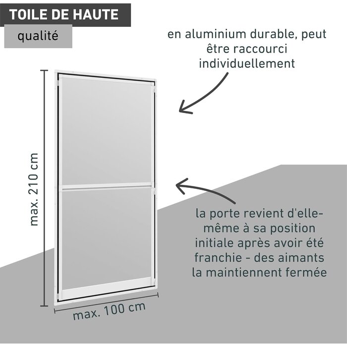 Moustiquaire battante Wit 100x210cm - 34% de remise