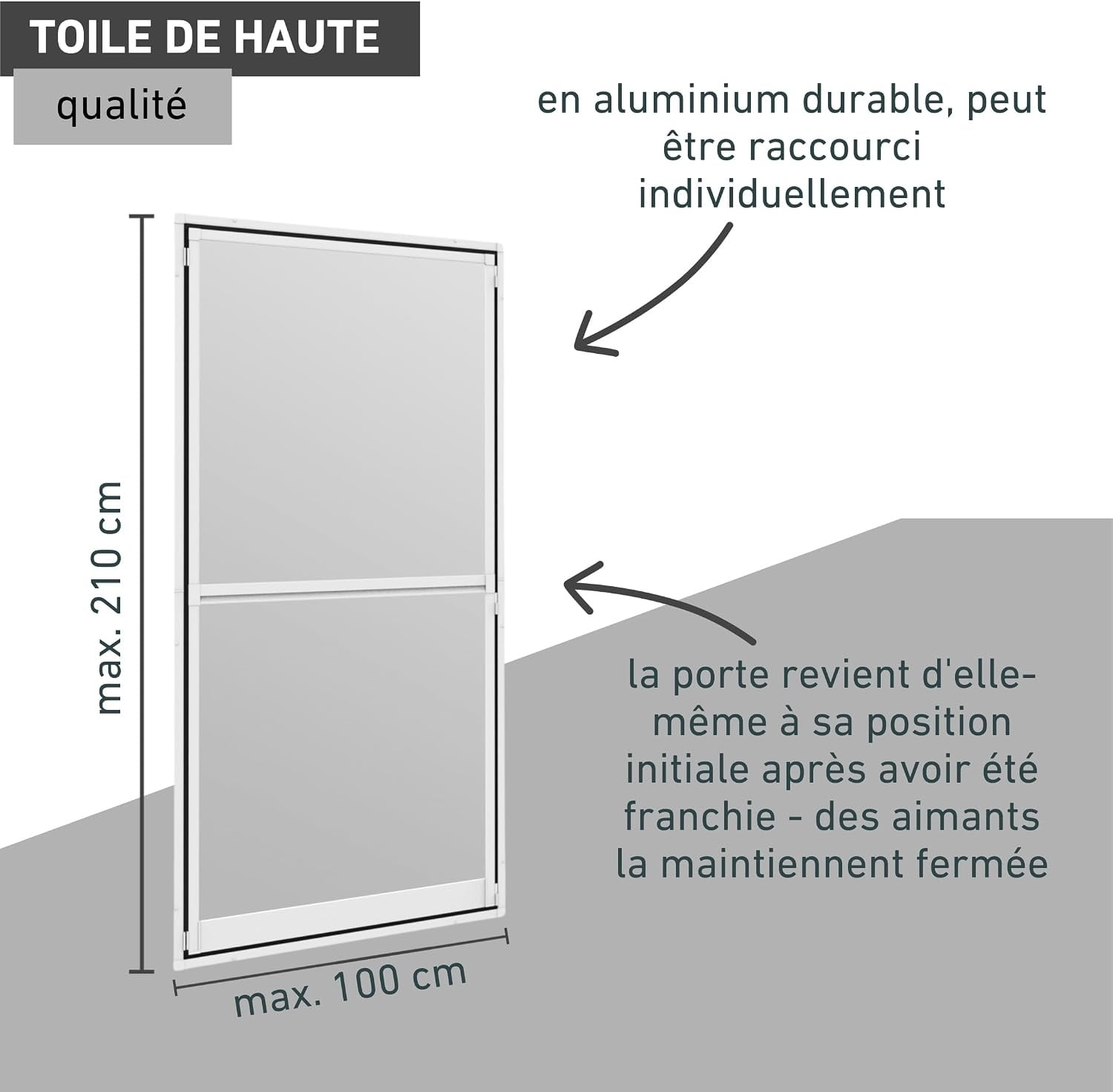 Moustiquaire battante Wit 100x210cm - 34% de remise