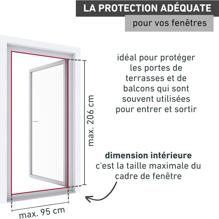 Moustiquaire battante Wit 100x210cm - 34% de remise