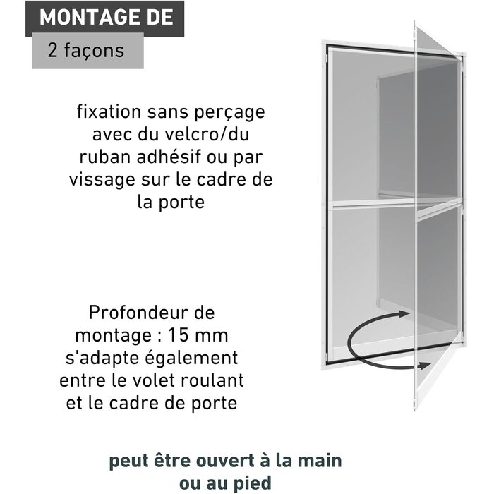 Moustiquaire battante Wit 100x210cm - 34% de remise