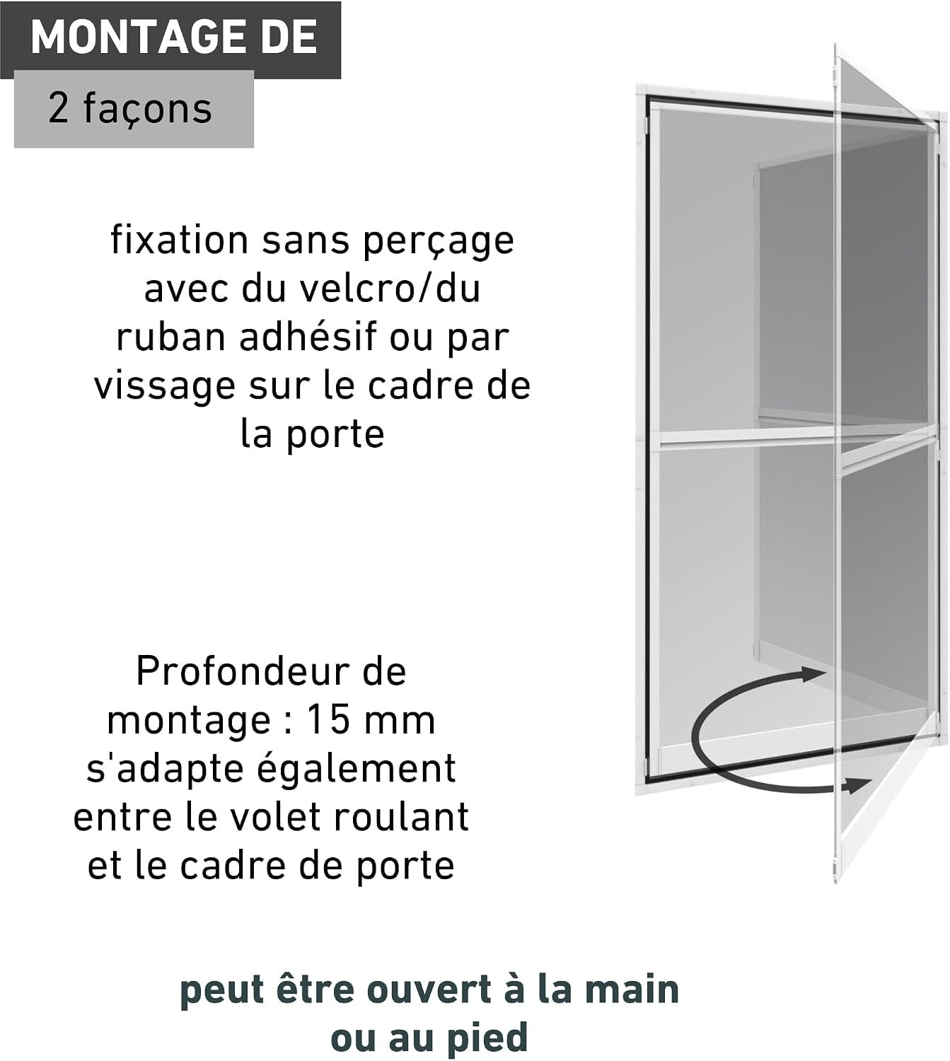 Moustiquaire battante Wit 100x210cm - 34% de remise