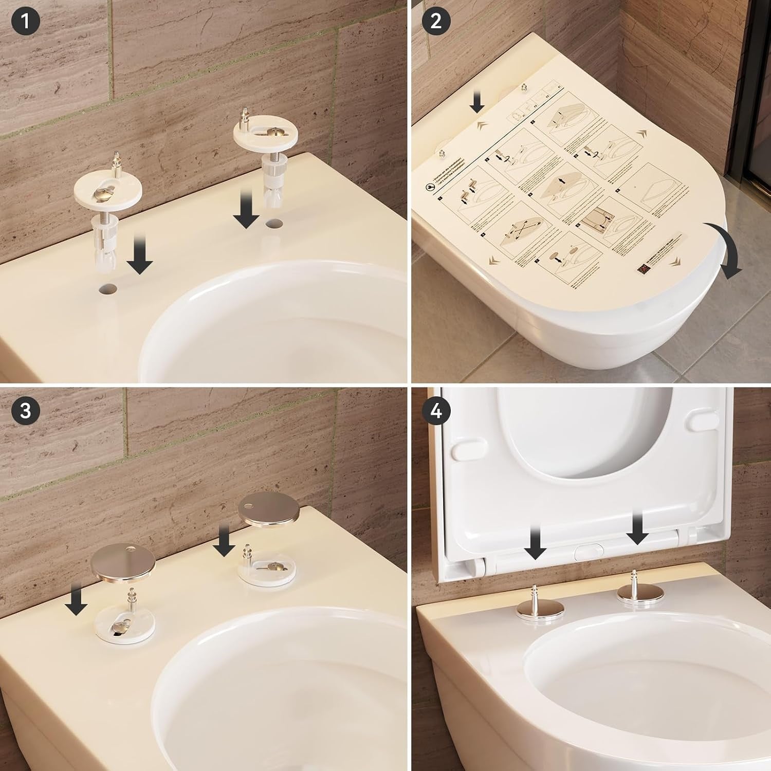 Abattant WC forme D, frein de chute, 46x36,5cm - 33% de remise