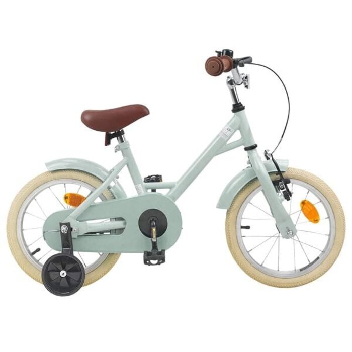 Vélo Enfant 14 Pouces Vert Clair 3-5 Ans - 35% de remise