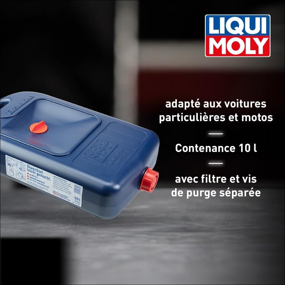 Bac de vidange 10L - Jerrycan de récupération huile - 30% de remise