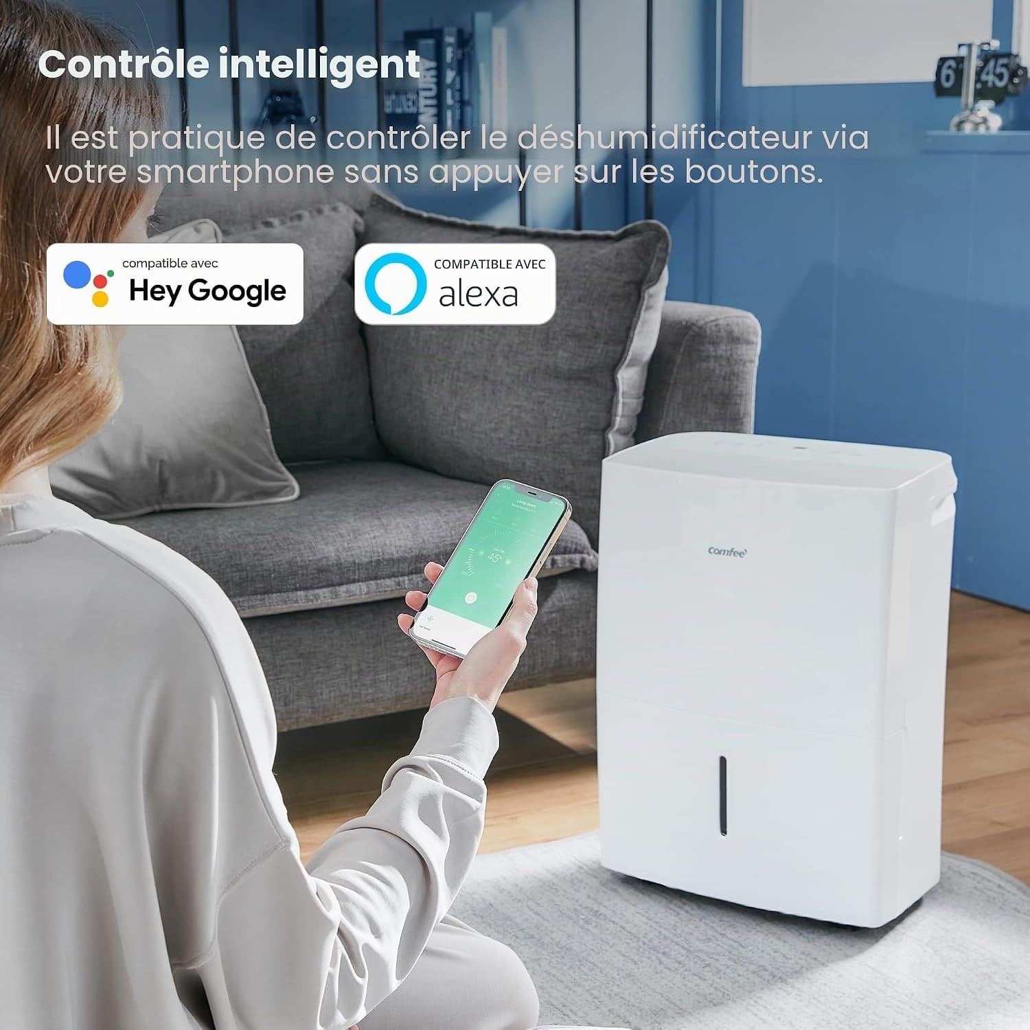 Déshumidificateur intelligent 16L 32m² Wi-Fi - 35% de remise