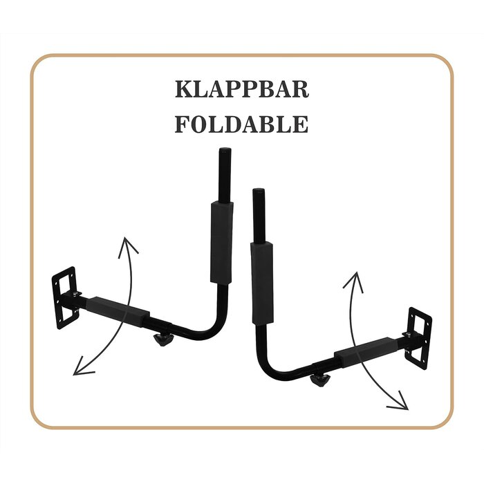 Support mural pour coffre de toit Taille M, noir - 33% de remise