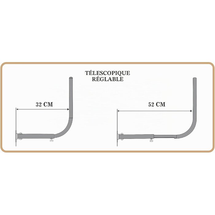 Support mural pour coffre de toit Taille M, noir - 33% de remise