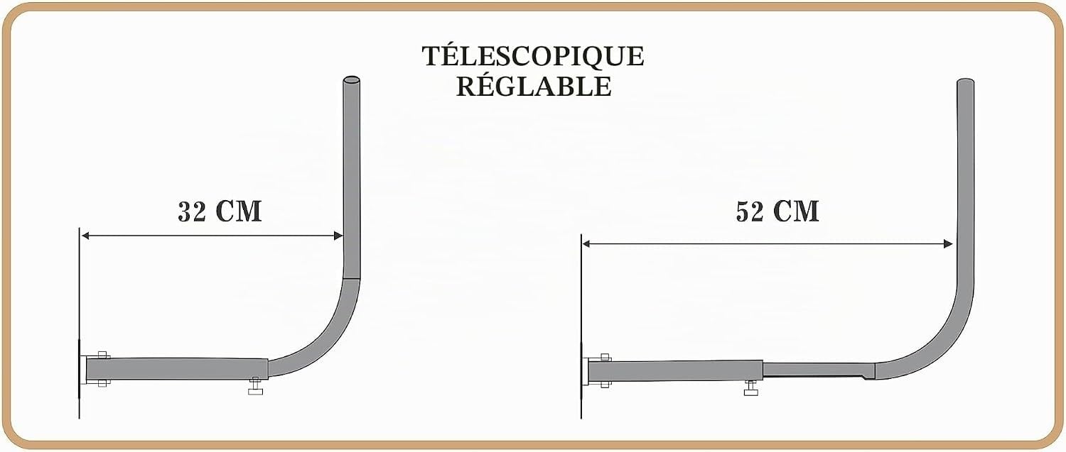 Support mural pour coffre de toit Taille M, noir - 33% de remise