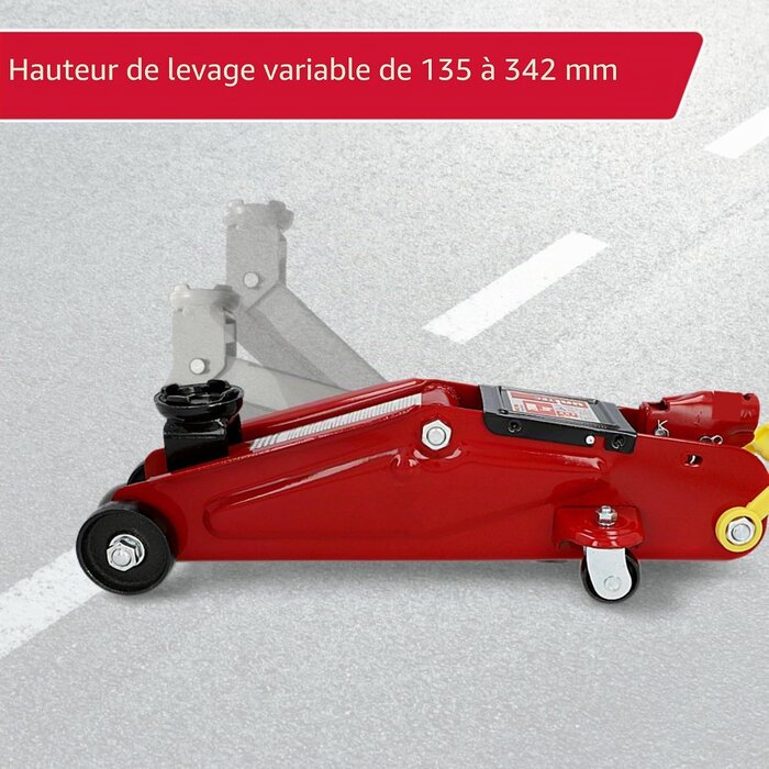 Cric hydraulique 2 tonnes - 33% de remise sur cet outil d'atelier robuste