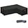 Housse pour canapé d'angle en L - Oxford noir - 286x222cm - 33% de remise