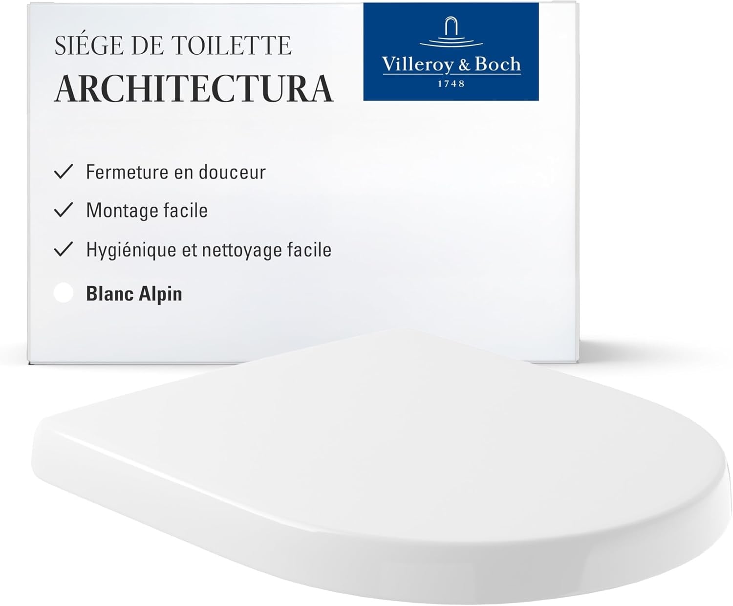 Abattant WC Architectura forme D Duroplast blanc - 34% de remise