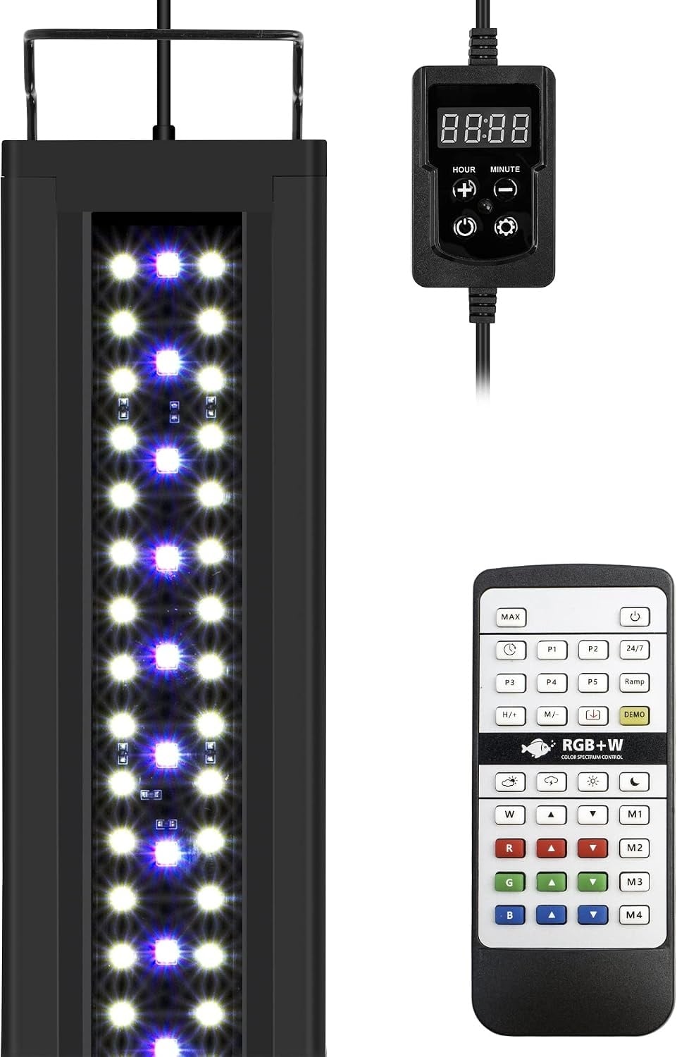 Rampe LED RGB+W pour aquarium 60-70 cm - 21W - 33% de remise