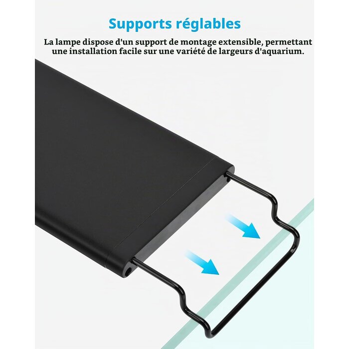 Rampe LED RGB+W pour aquarium 60-70 cm - 21W - 33% de remise
