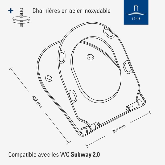 Abattant WC SlimSeat Subway 2.0 - Duroplast - 35% de remise
