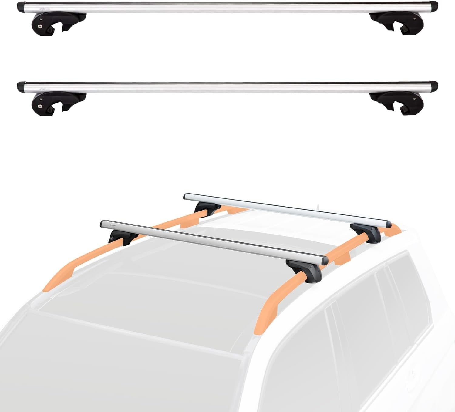 Barres de toit 142 cm pour rails ouverts - 33% de remise