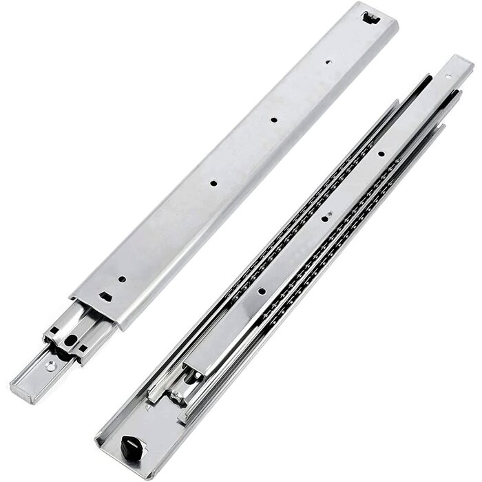 Glissières télescopiques 700 mm L, acier chromé - 31% de remise
