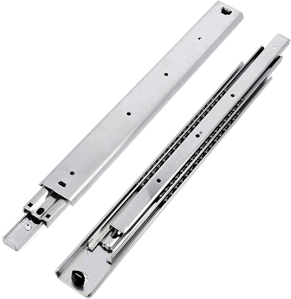 Glissières télescopiques 700 mm L, acier chromé - 31% de remise